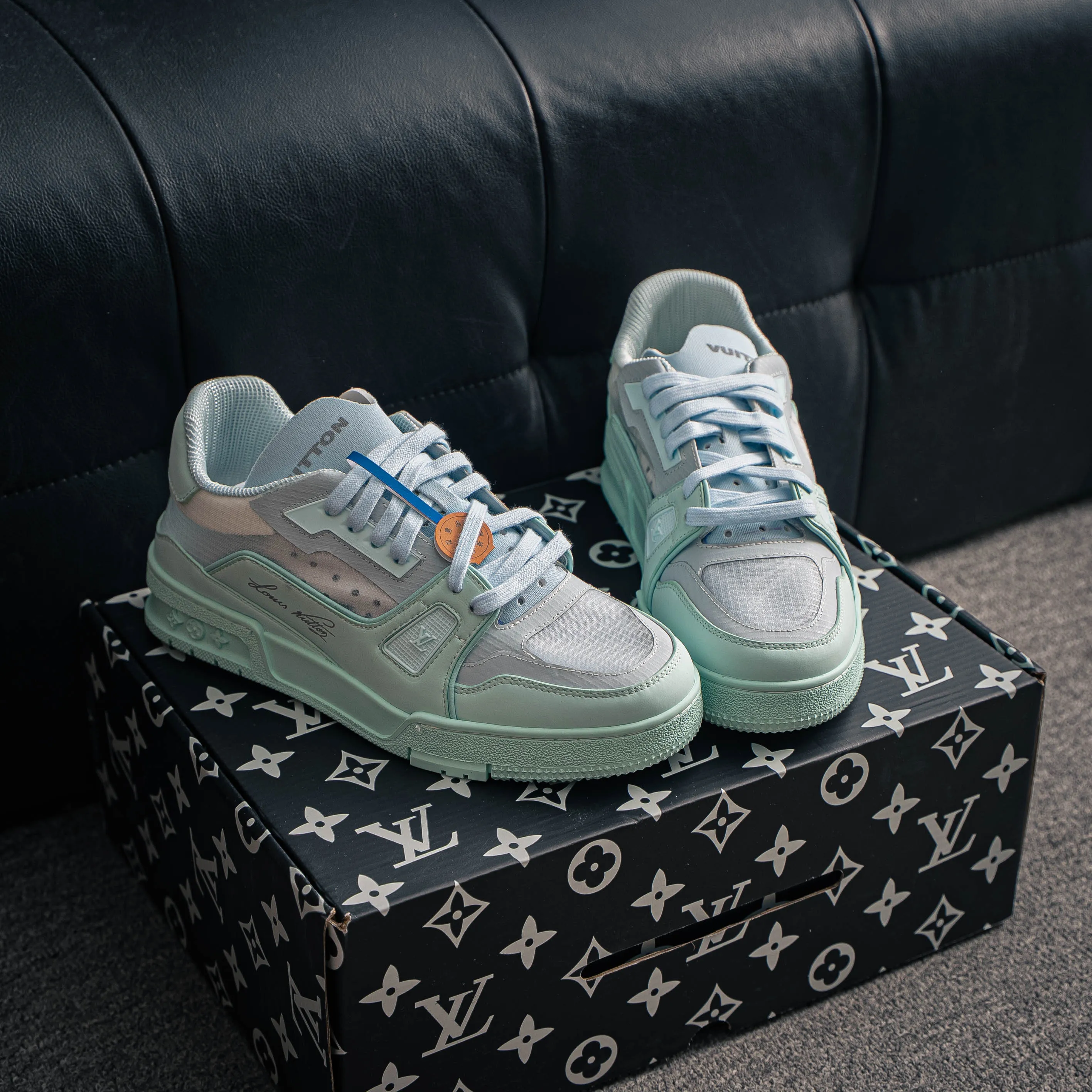 【YS 】 Premium LOUIS VUITTON Tilted Series｜2026 Breathable Series LV Tilted Low Sneakers Series Low-Top Retro Skate Shoes Men Shoes｜